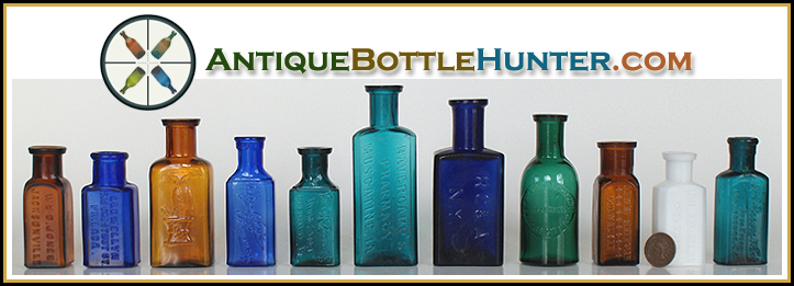 AntiqueBottleHunter.com ...Bottles Stoneware and Glass ...Header