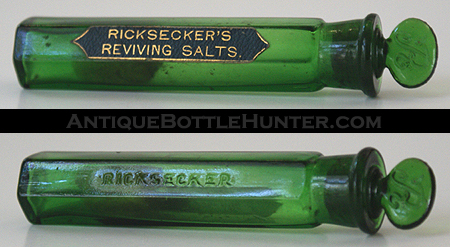 Ricksecker's Reviving Salts --- AntiqueBottleHunter.com