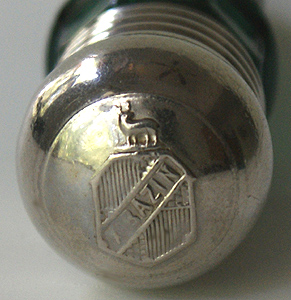 X. BAZIN silver colored top --- AntiqueBottleHunter.com